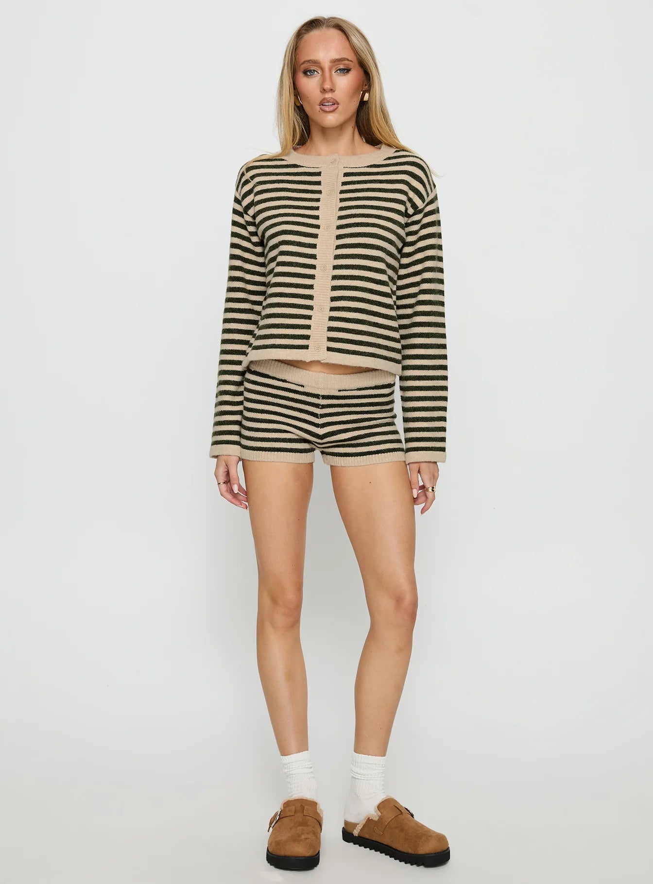 Kollens Knit Cardigan Beige Multi